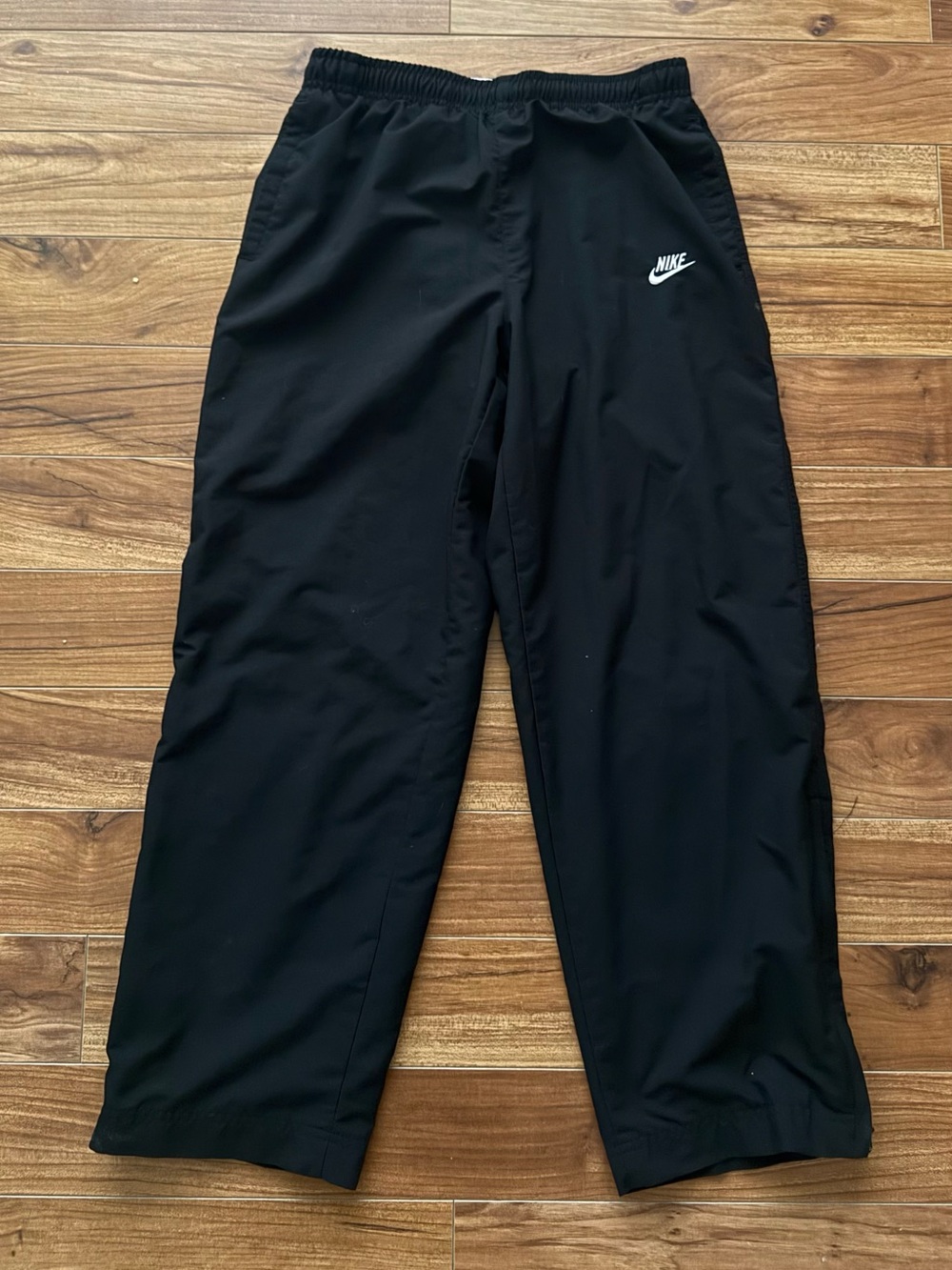 Nike Sportswear Black Woven Track Pants Youth Size 10-12 (Medium)